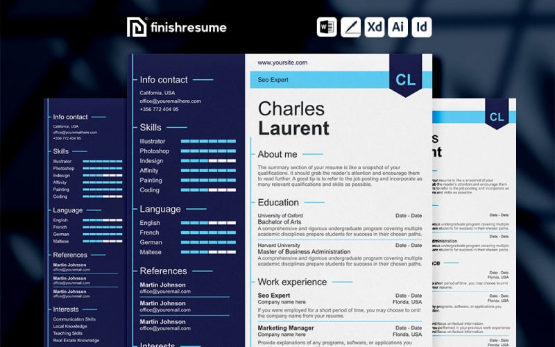 Seo Expert resume template | Finish Resume - TemplateMonster