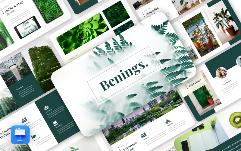 Benings - Plantilla de Keynote empresarial minimalista