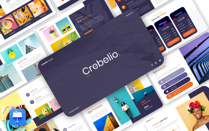 Crebelio - Modèle de présentation d'entreprise créative