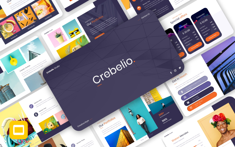 Crebelio - Sjabloon voor creatieve zakelijke Google-dia's