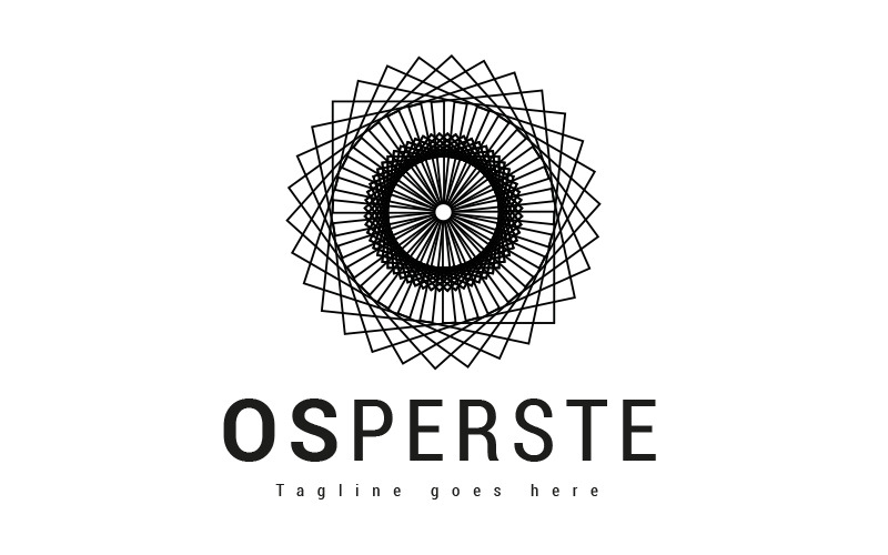 Design de logotipo circular geométrico