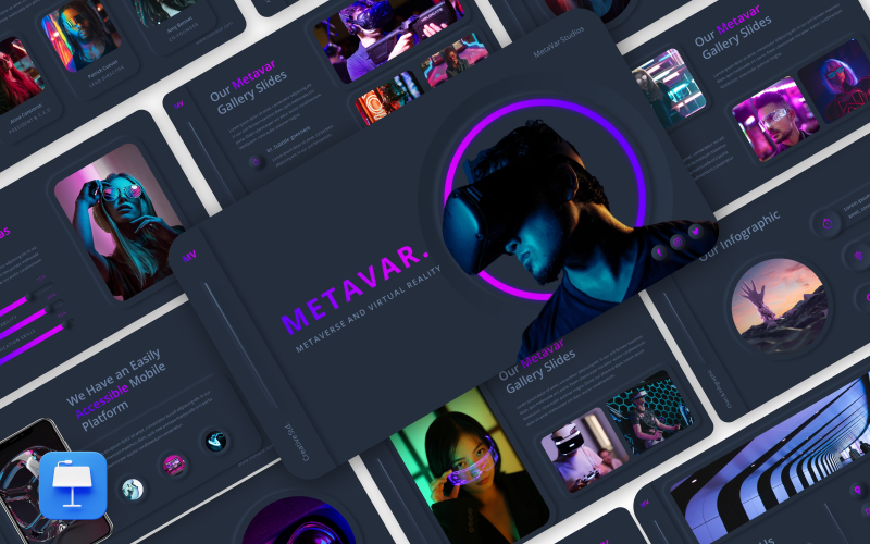 Metavar: plantilla de Keynote de realidad virtual y metaverso