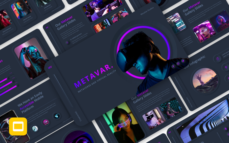 Metavar - Virtual Reality en Metaverse Google Slides-sjabloon
