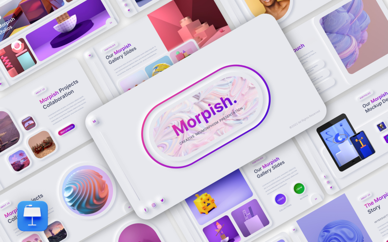 Morpish – Modelo de Palestra de Negócios Criativos de Neumorfismo