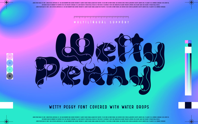 Декоративный гладкий шрифт Wetty Penny