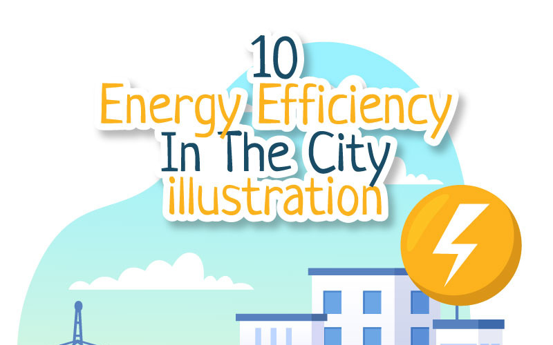 10 Efficienza energetica nell'illustrazione della città