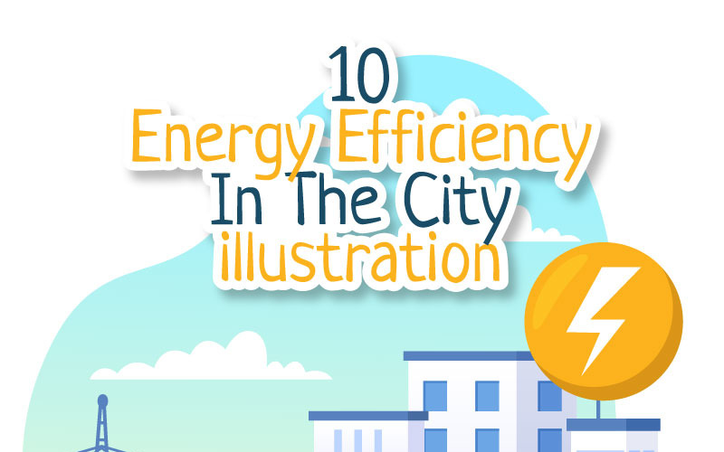 10 Энергоэффективность в городе Иллюстрация