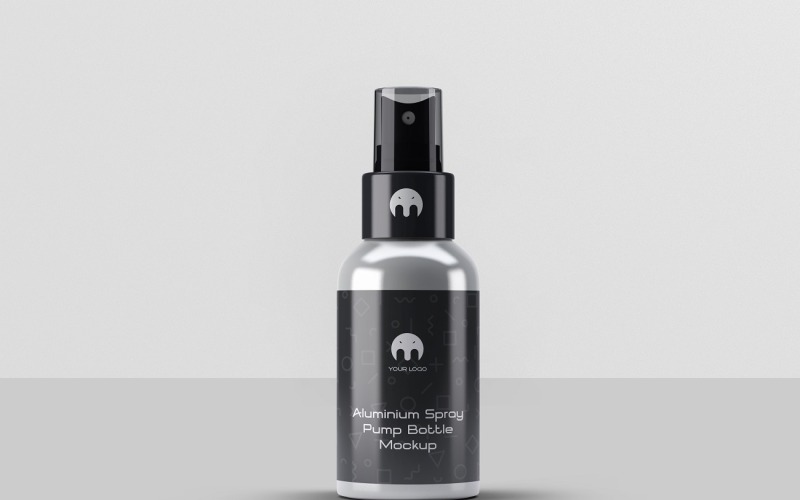 Mockup di flacone spray in alluminio 1