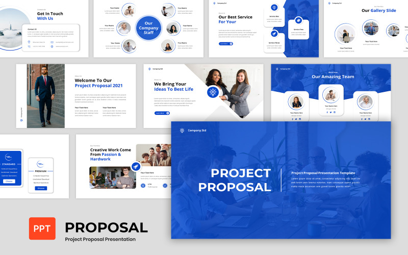 Proposta de Projeto - Modelo de PowerPoint de Apresentação de Negócios