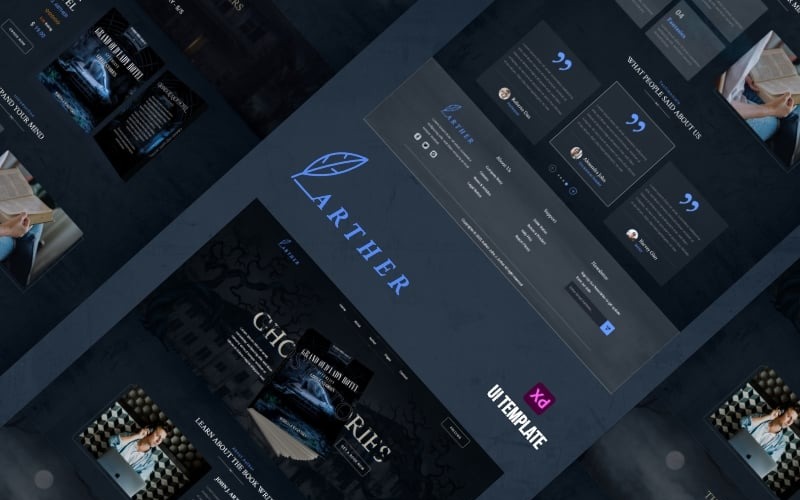 Szablon interfejsu użytkownika Arther — interfejs użytkownika Adobe XD