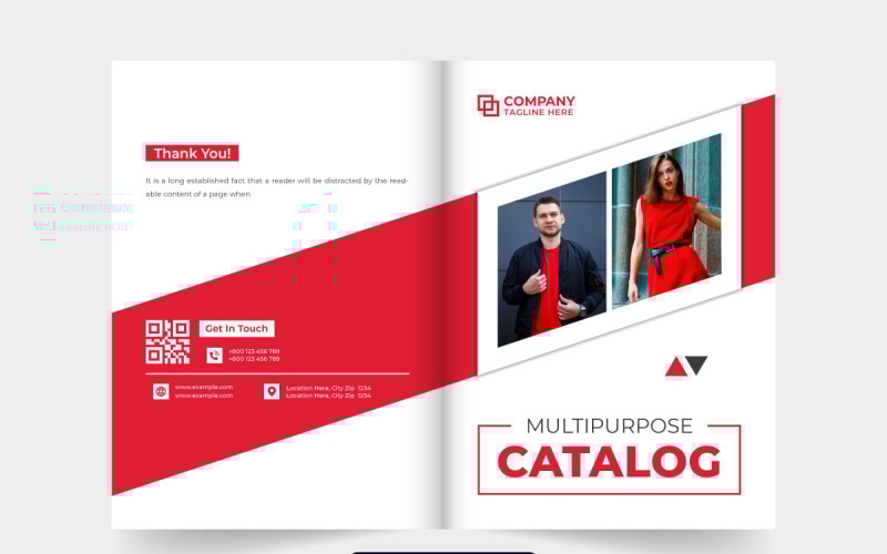 Vetor de capa de revista de catálogo de produtos