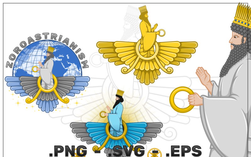 Faravahar Symbol Vector Design