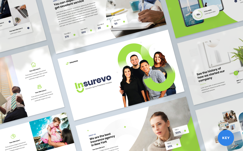 Insurevo - Modello di Keynote per la presentazione di un'agenzia assicurativa