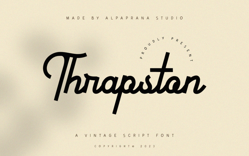 Thrapston - Carattere di script vintage
