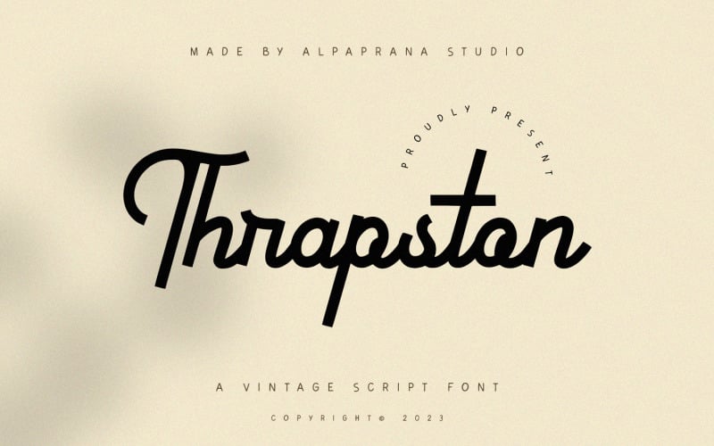 Thrapston - 复古脚本字体