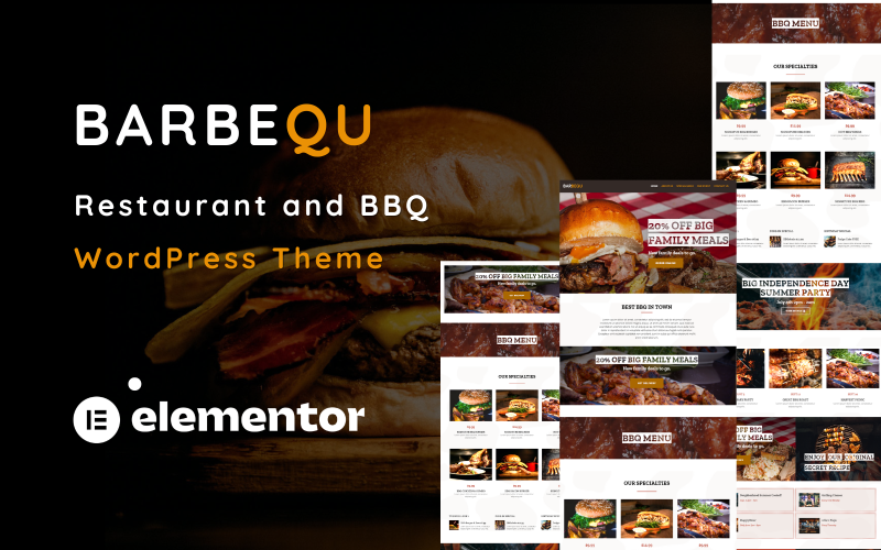 Barbequ – BBQ és étterem egyoldalas WordPress téma