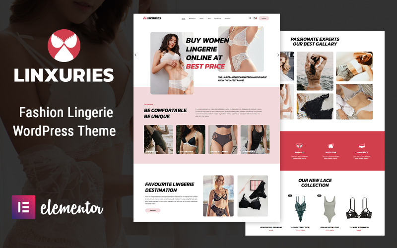 Linxuries – spodní prádlo a bikiny téma WordPress