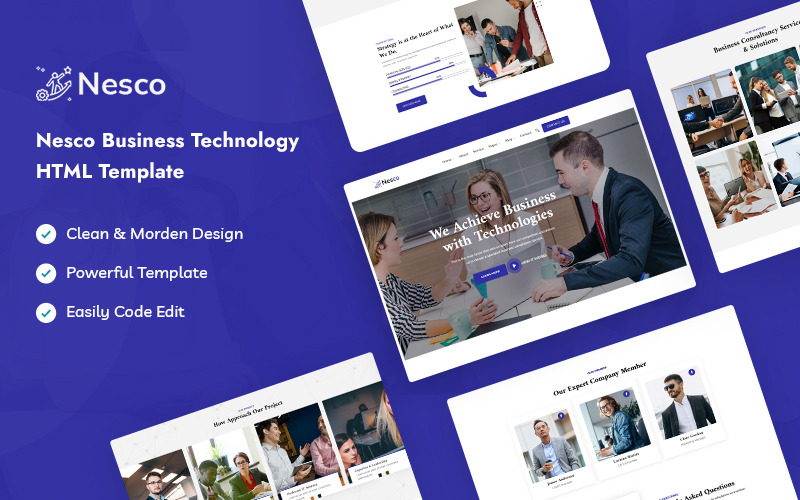 Nesco – Website-Vorlage für Wirtschaft und Technologie