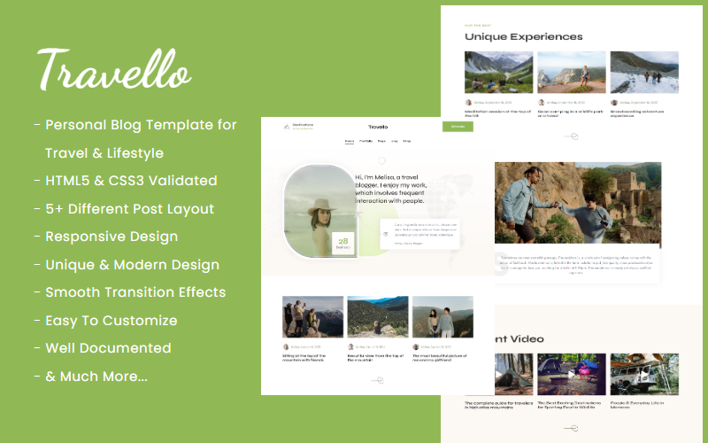 Travello | Modèle de blog personnel pour les voyages et le style de vie