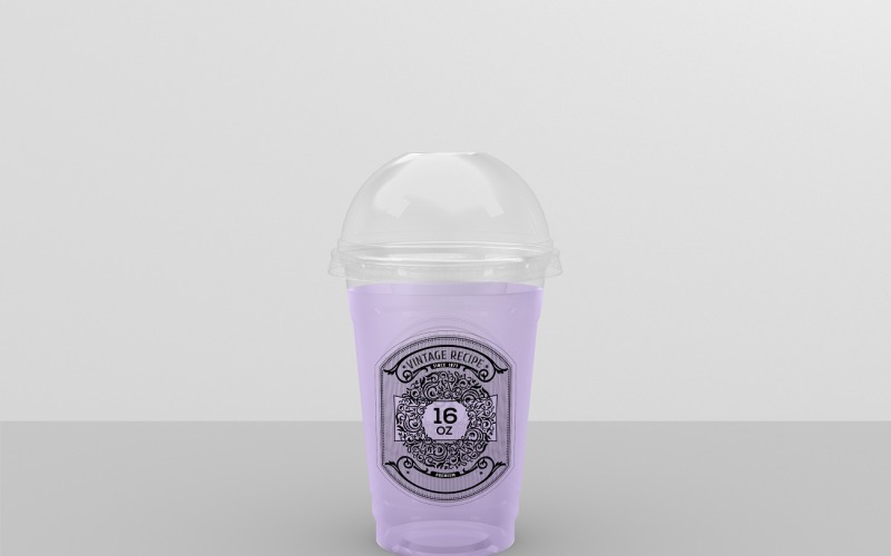 Berrak Soğuk İçecek Bardağı Ambalaj Mockup'ı 16-Oz