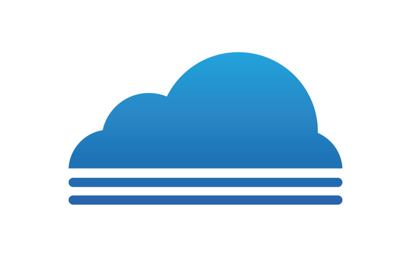 Cloud logotyp ikon server spara data malldesign v6
