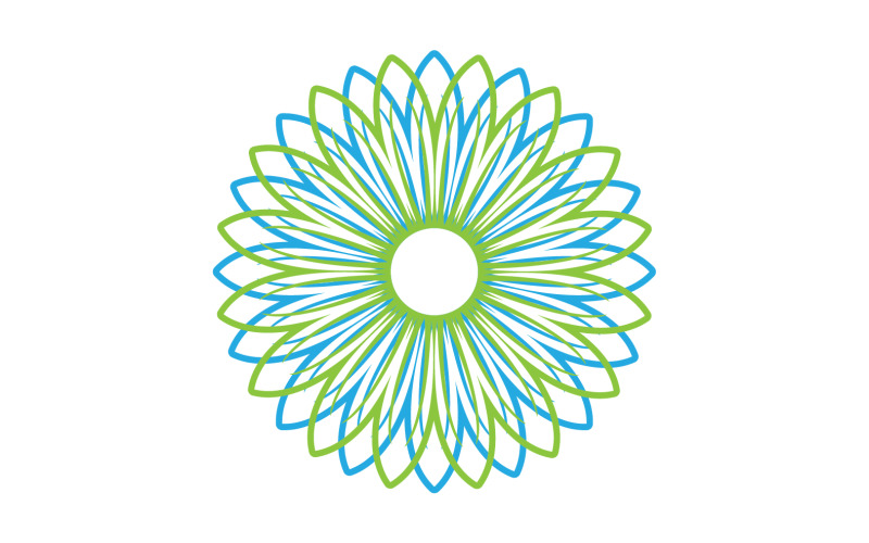 Kwiat uroda logo ikona szablon projektu v1