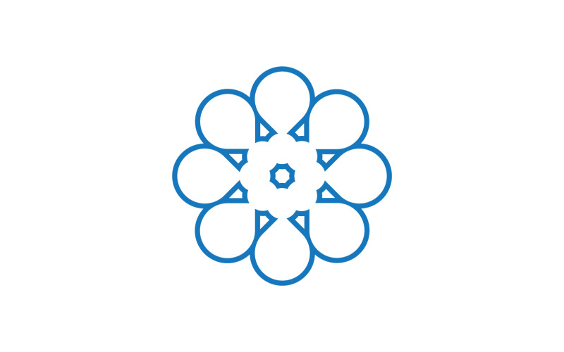 Flower beauty logo icon design template v7