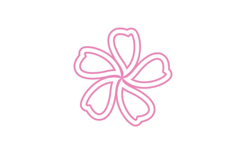 Modèle de conception d'icône de logo de beauté de fleur v10