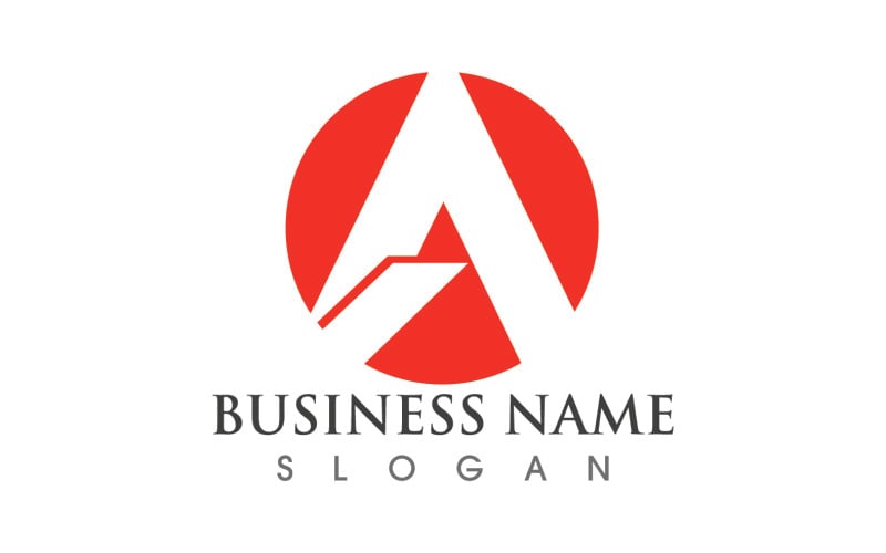 Business A letter initial logo design vector v14