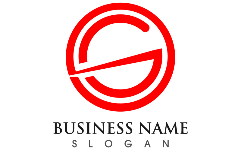 G letter initial business logo template vector v1