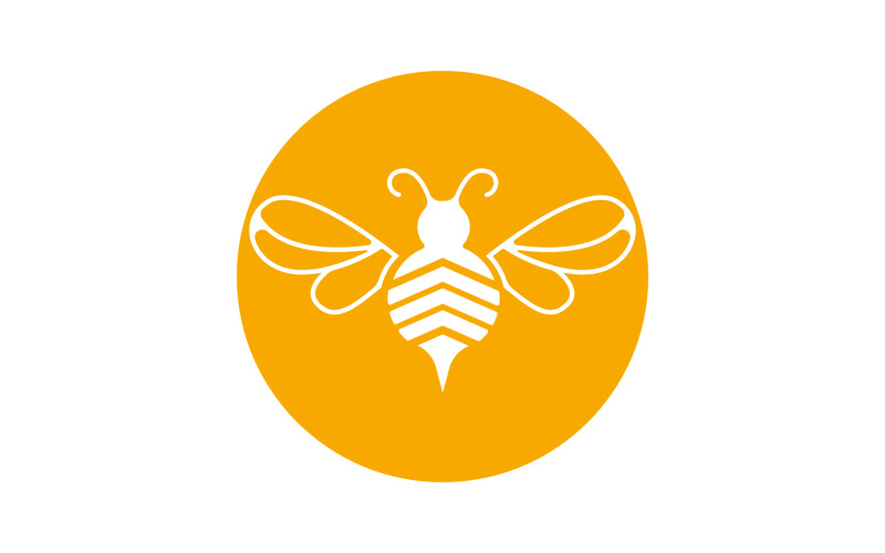 Méh méhsejt állat logó tervezősablon vektor v17