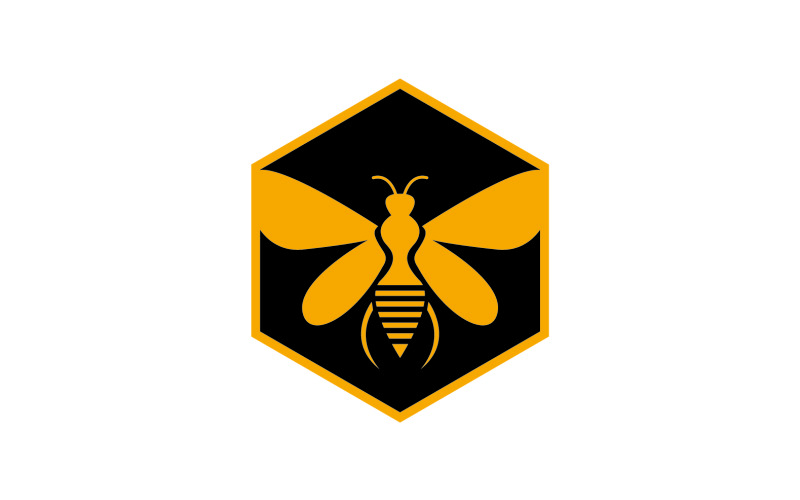 Méhsejt állat logó tervezősablon vektor v9