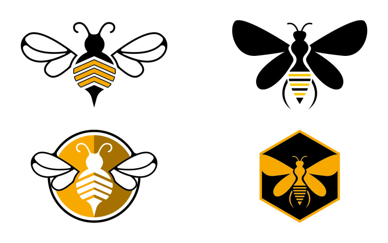 Вектор шаблона логотипа пчелиных сот v27