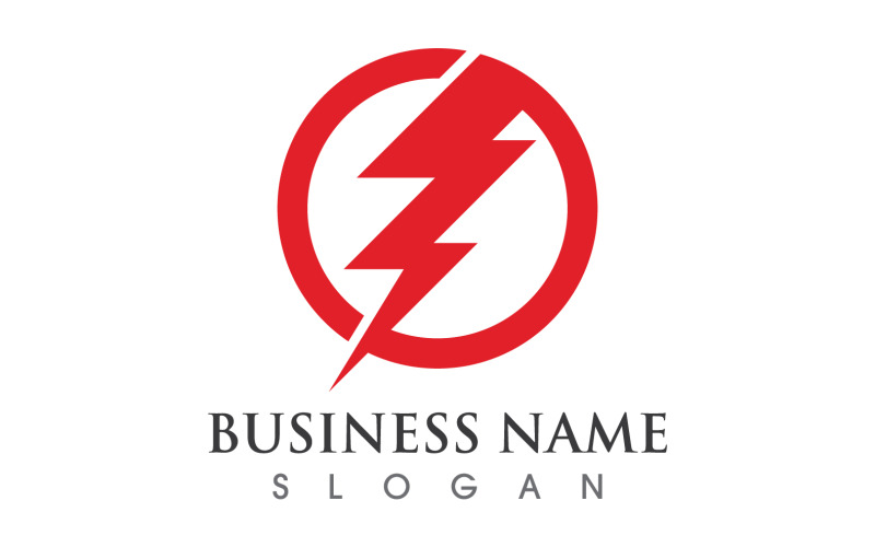 Création de modèle de logo Thunderbolt flash éclair v16