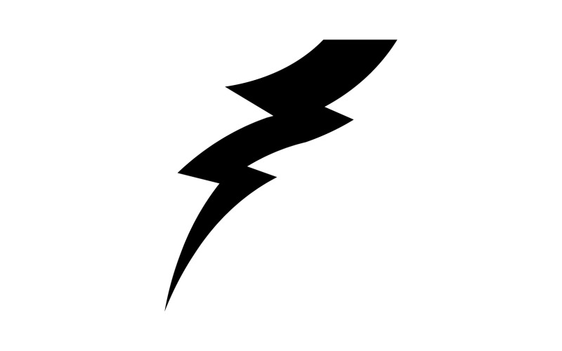 Design de modelo de logotipo de raio flash Thunderbolt v1