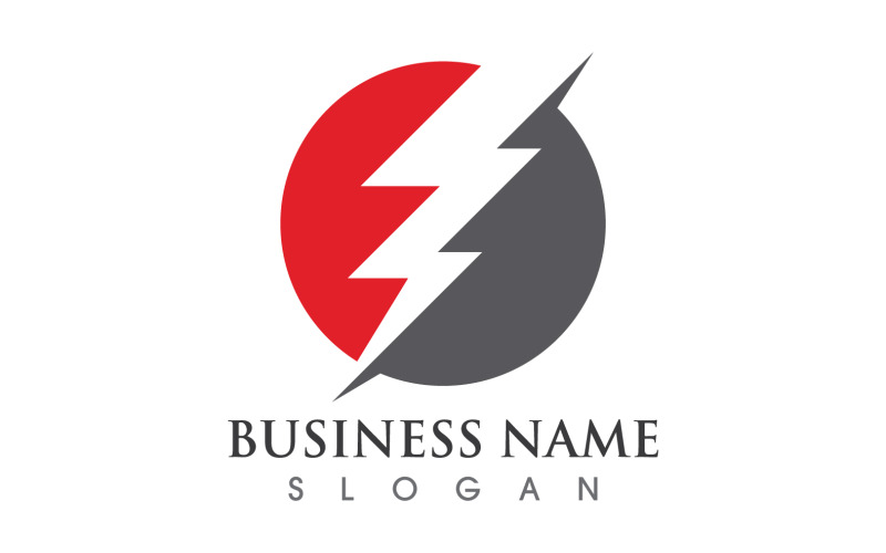 Design del modello di logo Thunderbolt flash lightning v24