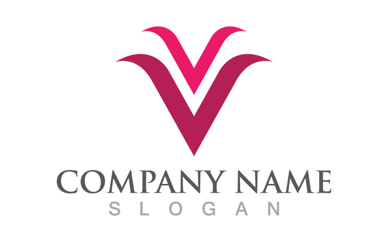 Modèle de conception de logo initial lettre V v4