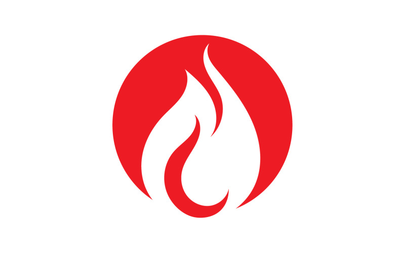 Ícone de vetor plano de fogo ou chama para elemento de design gráfico.  modelo de design de fogo quente flamejante.