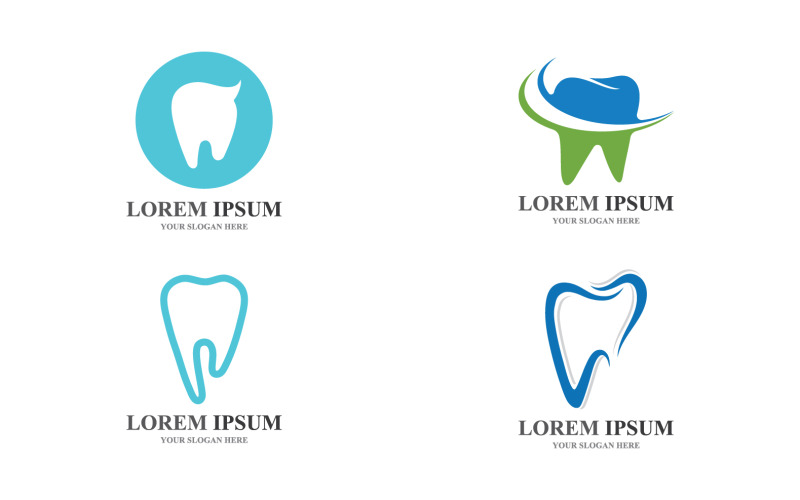 Dentis cuidado dental salud tratamiento logo vector v3