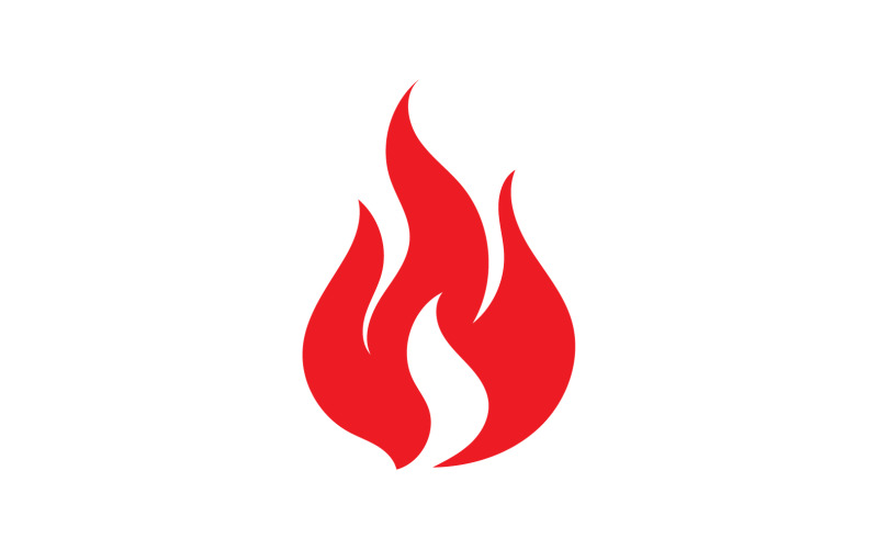 Flamme feu brûler chaud logo icône modèle conception v13