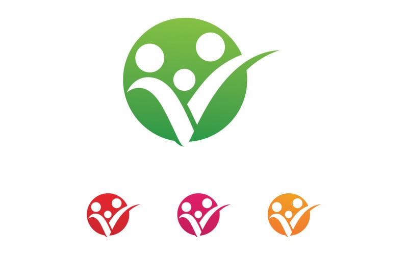 Community team group unity friend success health logo v7