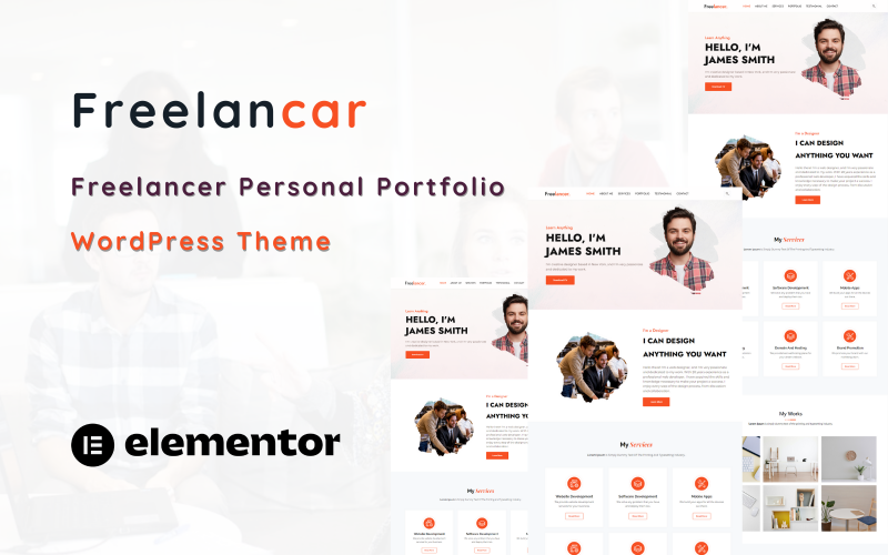 Freelancar - Personal Porfolio for Freelancer One Page WordPress Theme