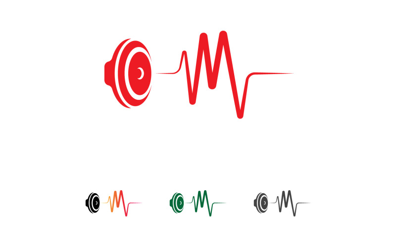 Equalizer bar music sound logo template design v8