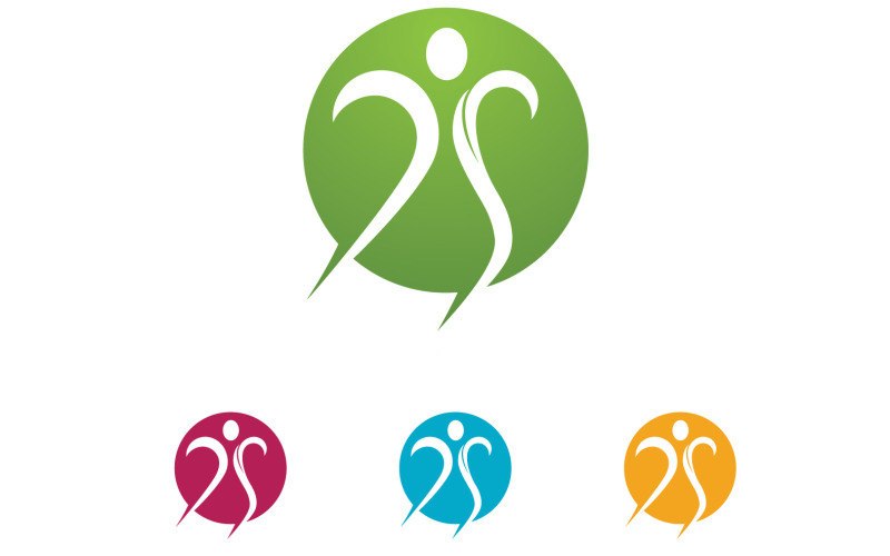 Health success human caracther people jump logo vector v30