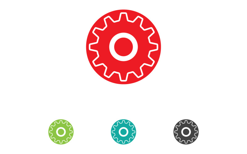Logo-Vorlage für Getriebemaschinenindustrie, Designvektor v16