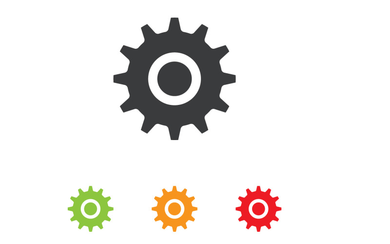 Vecteur de conception de modèle de logo de l'industrie de la machine à engrenages v4