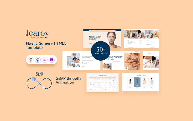 Jearoy — szablon HTML5 chirurgii plastycznej
