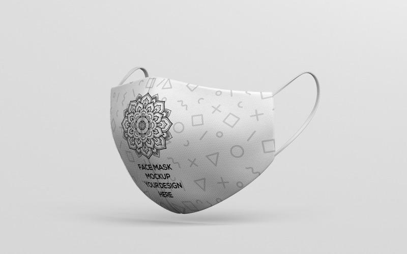 Mockup di maschera facciale in tessuto realistico 7