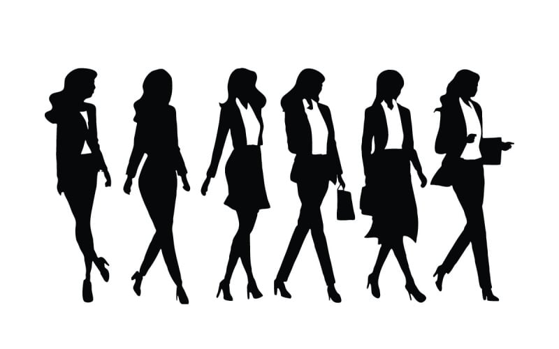 Modello femminile e collezione di dipendenti