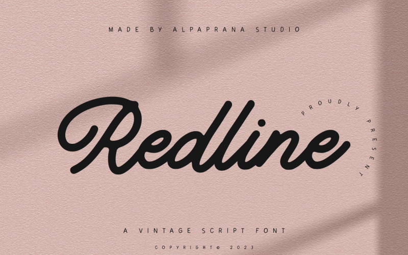 Redline Vintage Komut Dosyası Yazı Tipi Templatemonster